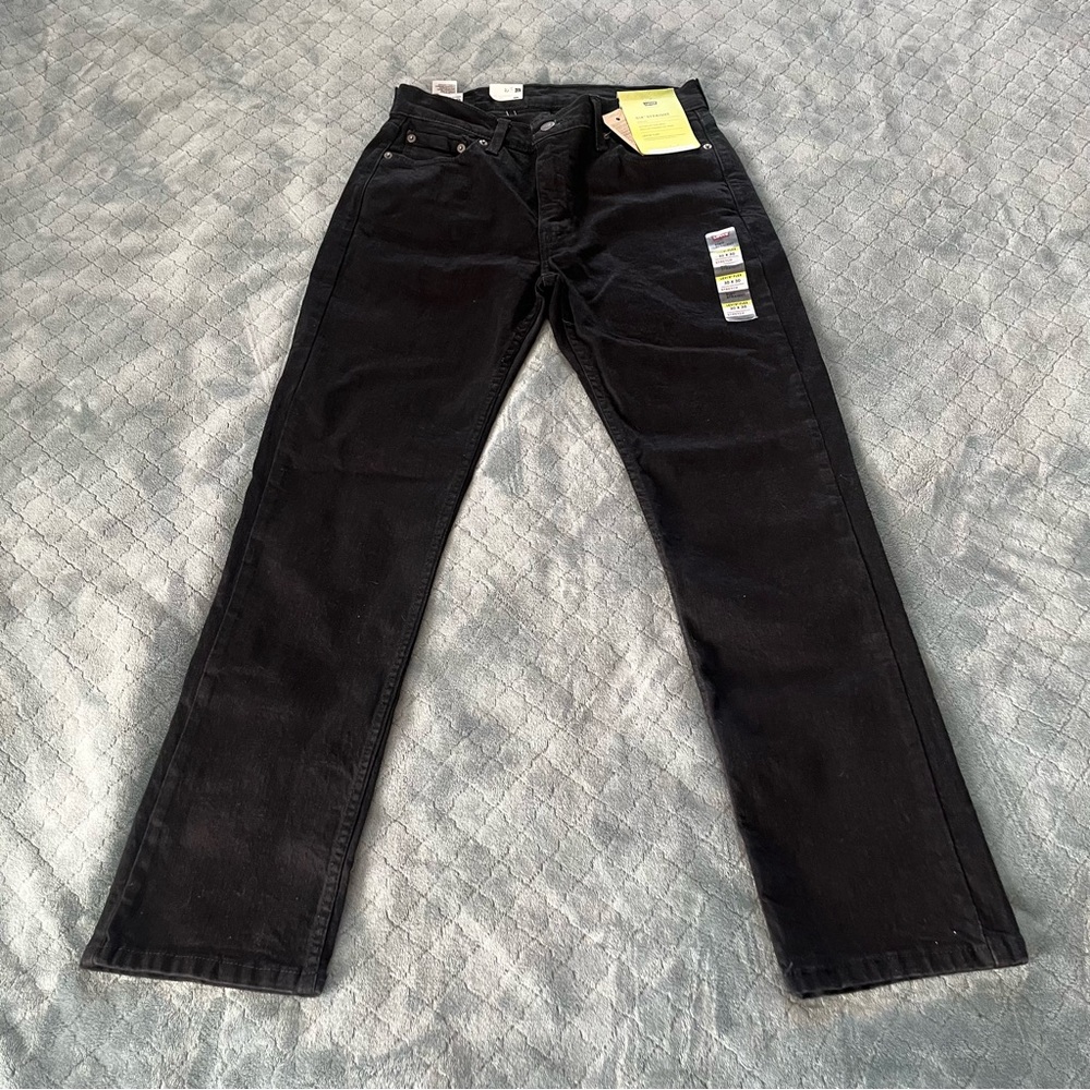 NWT Levi's Black Straight-Leg Jeans 514 30 by 30‎